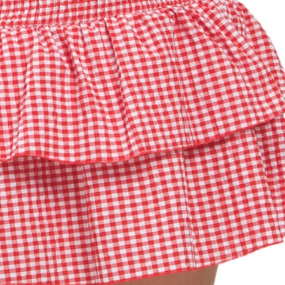 BETTER TOGETHER Bow Top With Gingham Skirt Set And Matching Hair Scrunchie - Picture 5 of 8